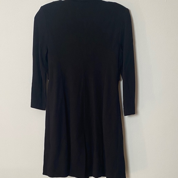 Laundry By Shelli Segal Black Long Blazer with White Accents - Picture 3 of 6